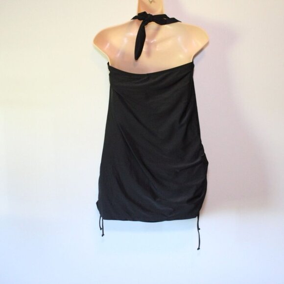 Swimsuits For All One Piece Halter Swimsuit Twisted Ruched Black Size 16 H13539 - Picture 5 of 8